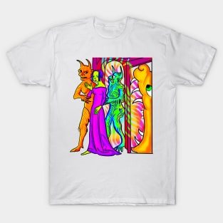 Bad Medieval Art Acid Daydream Concerned Demons Escorting Me From Hell T-Shirt